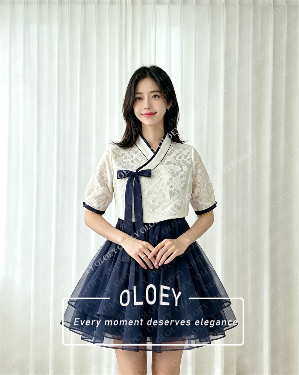 OLOEY Moderne Zwarte Korte Con - Modern Korean Lifestyle recensie en prijs
